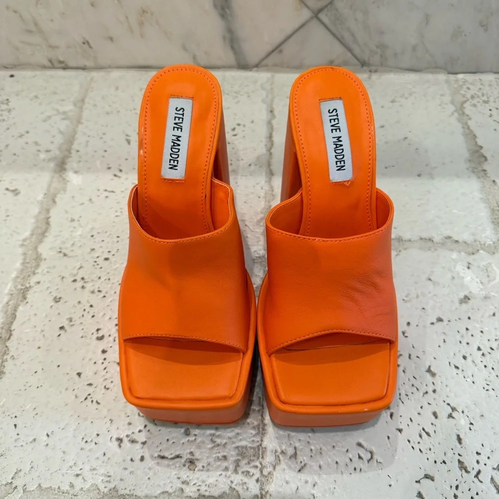 Steve Madden orange platforms